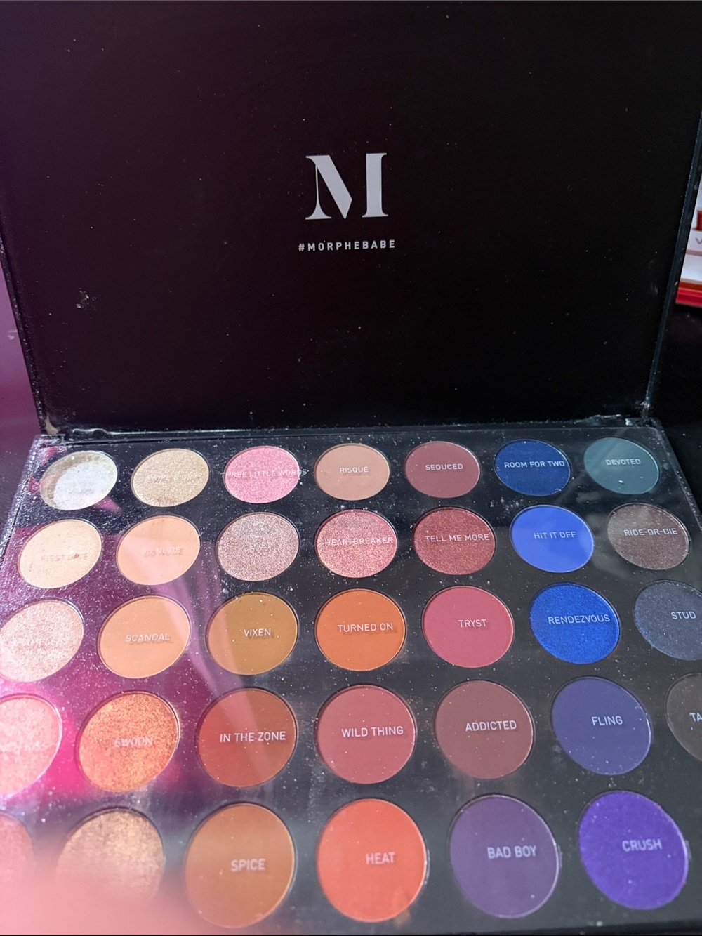 Morphe Multicolor Eyeshadow Palette — Blue, Purple, Pink, Orange, Gold